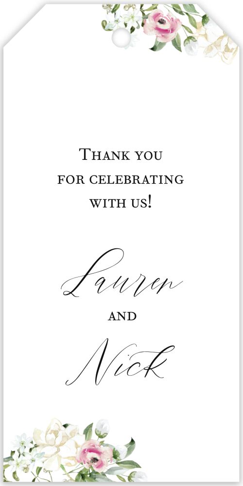 Subtle Floral Hanging Gift Tag