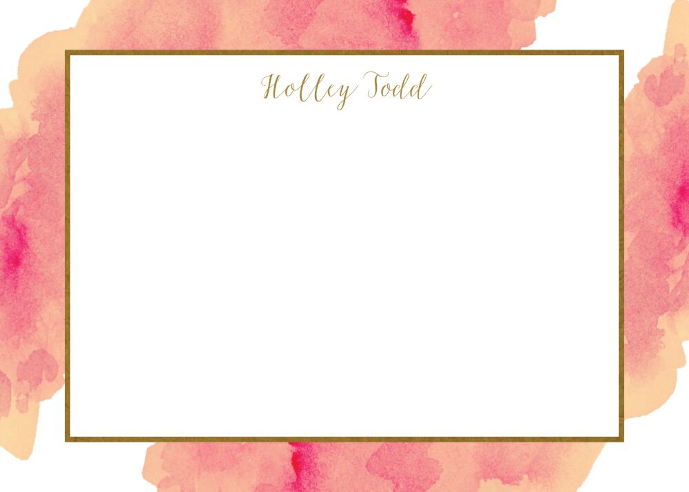 Watercolor Wash Flat Note