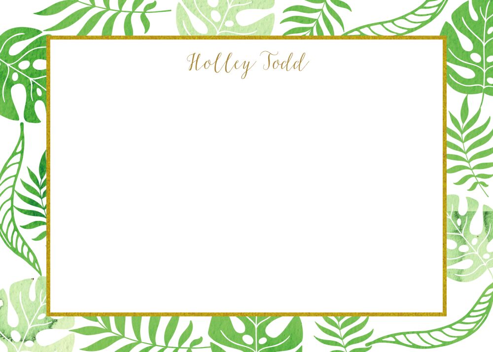 Tropical Leaves Flat Note