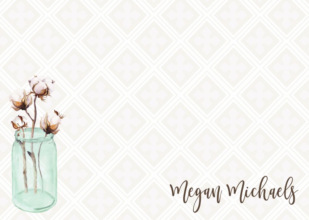 Cotton Stems Flat Note