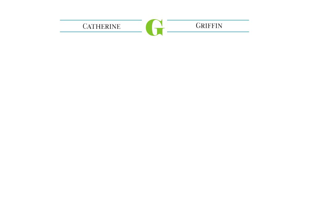 Headlines Blue Green Flat Note