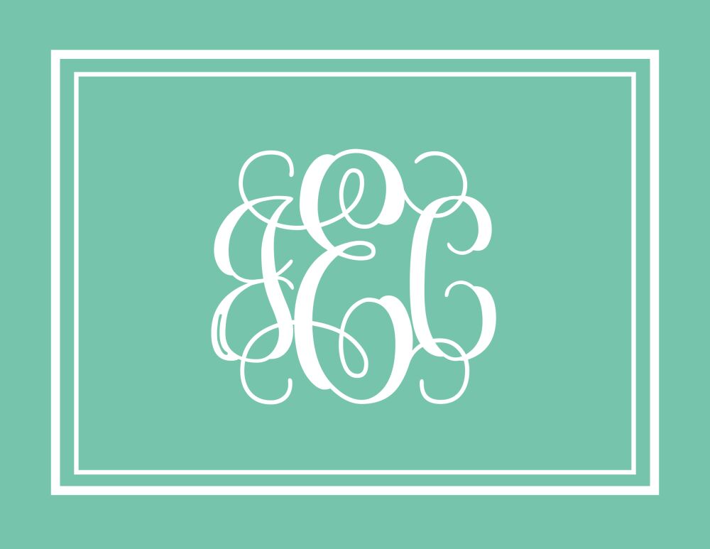 Monogrammed Folded Note