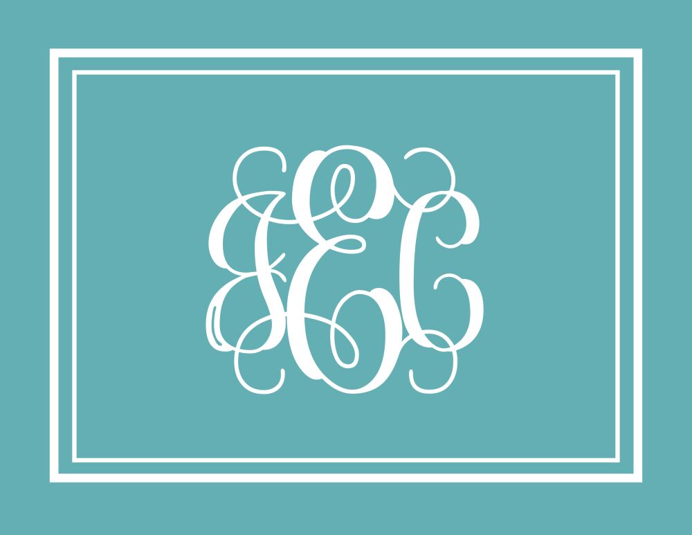 Monogrammed Folded Note