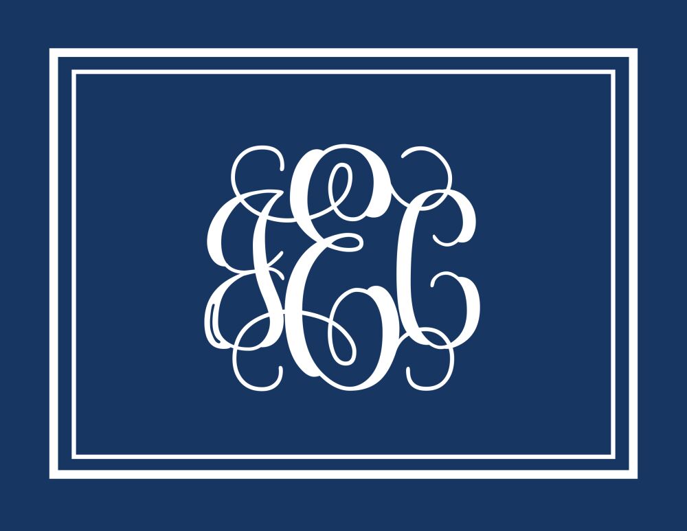 Monogrammed Folded Note