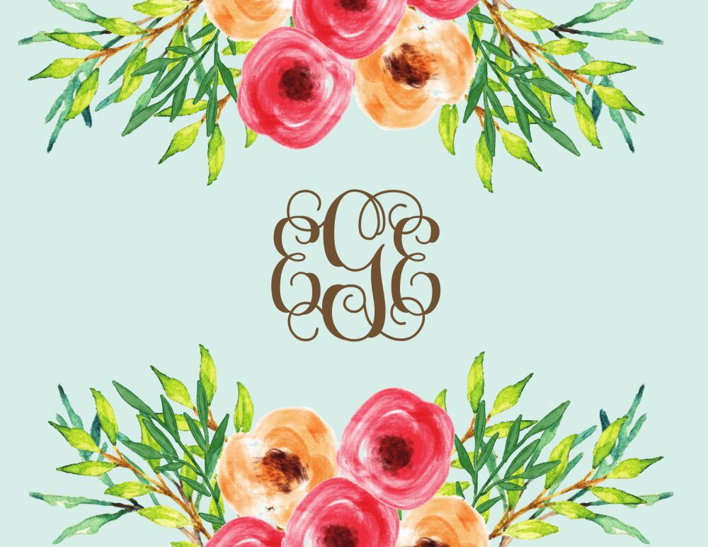 Watercolor Floral Folded Note