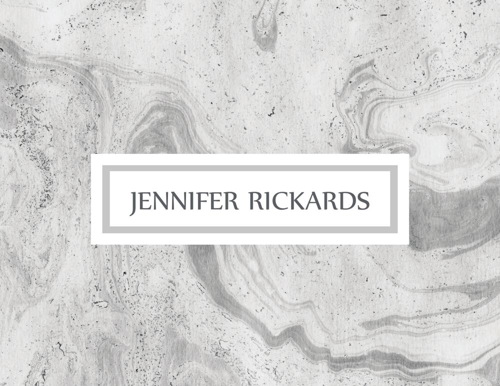 Gray Marbled Folded Note