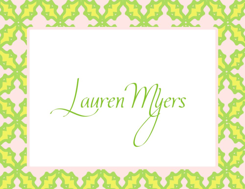 Elegant Pattern Folded Notecard