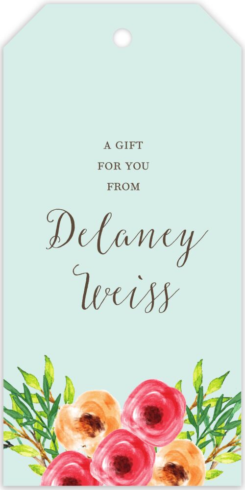 Watercolor Floral Hanging Gift Tag