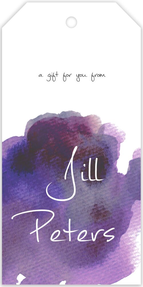 Purple Watercolor Hanging Gift Tag