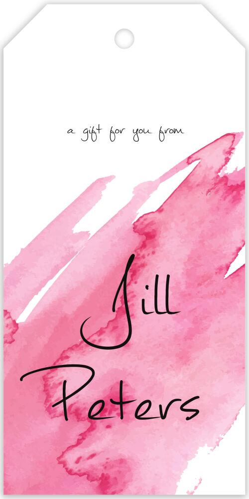 Pink Watercolor Hanging Gift Tag