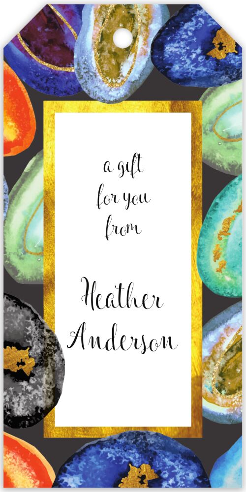 Agate Stones Hanging Gift Tag