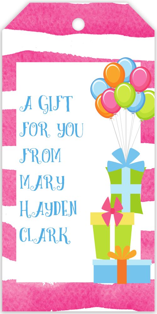Party Hanging Gift Tag