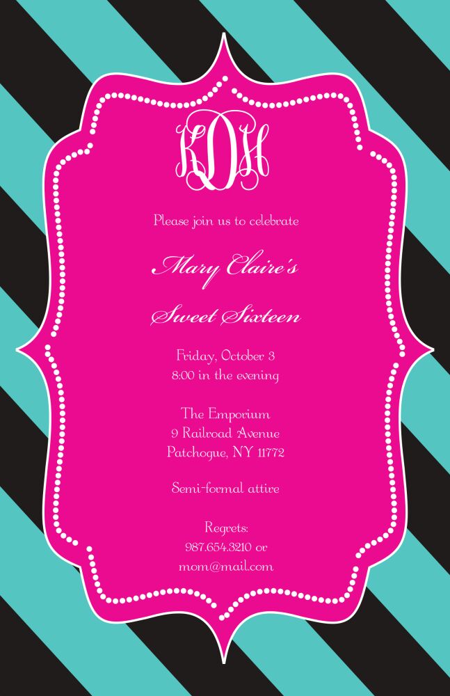 Bold Stripes Invitation