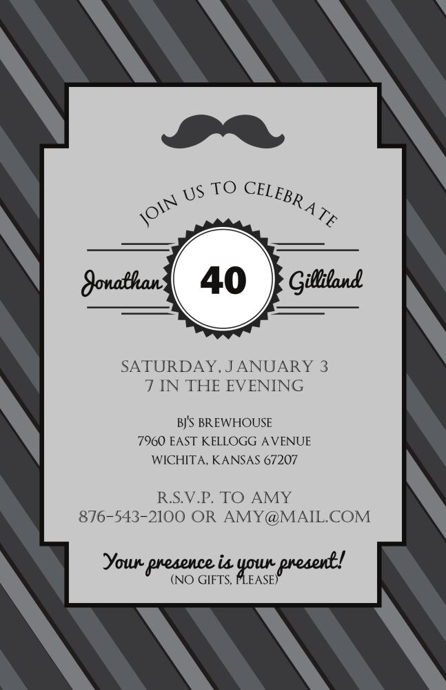 Mustache Invitation