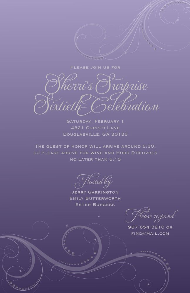 Thistle Swirls Invitation