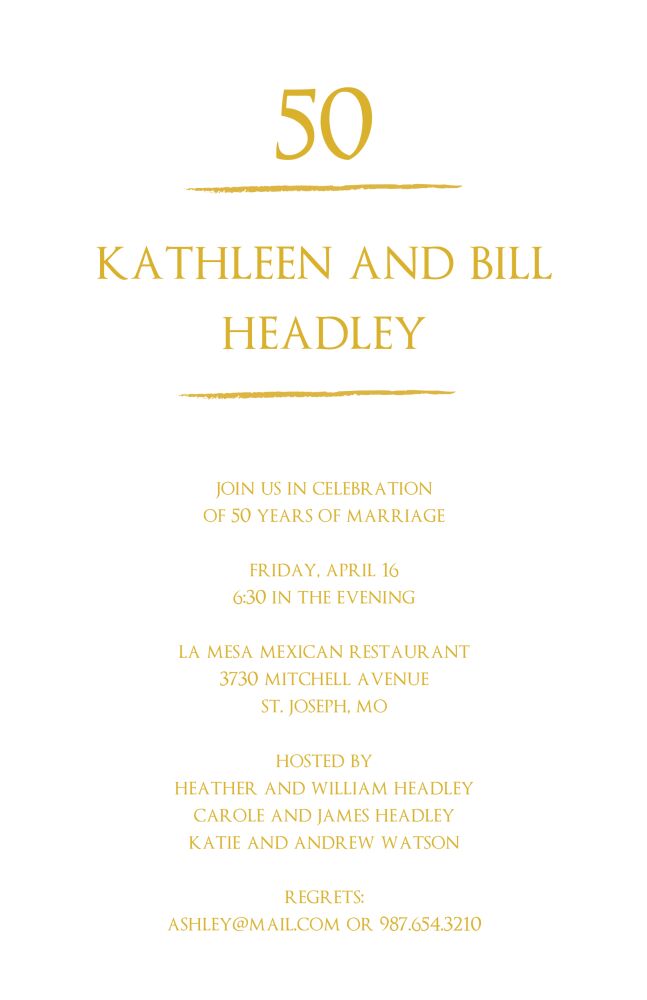 Elegantly Simple Invitation