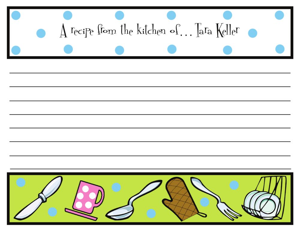 Kitchen Recipe Card