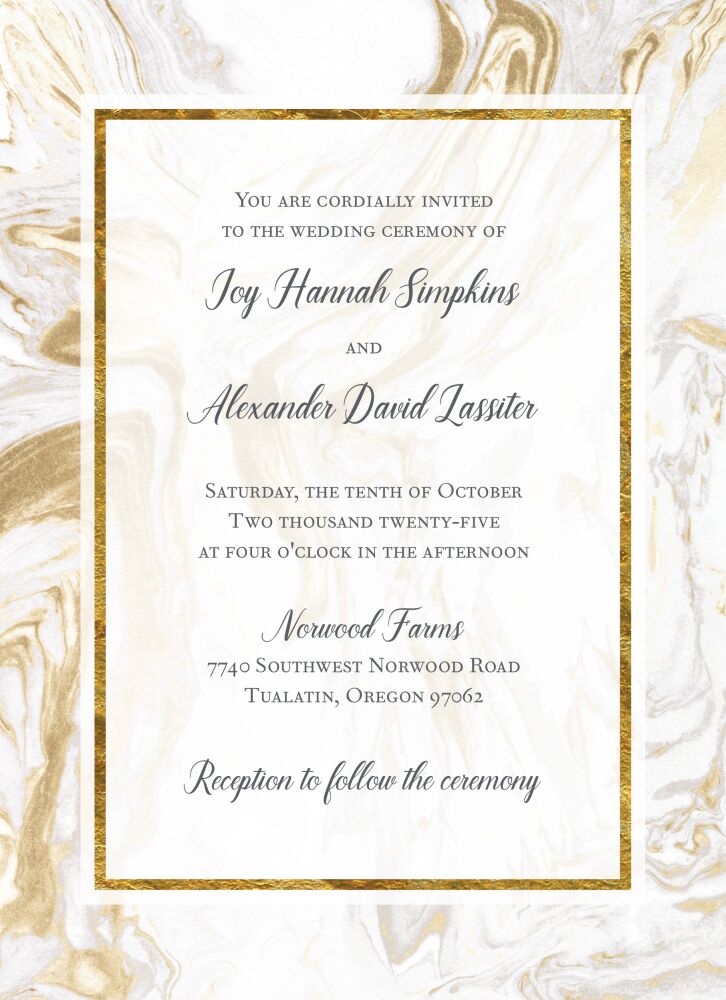 Marbled Elegance Invitation
