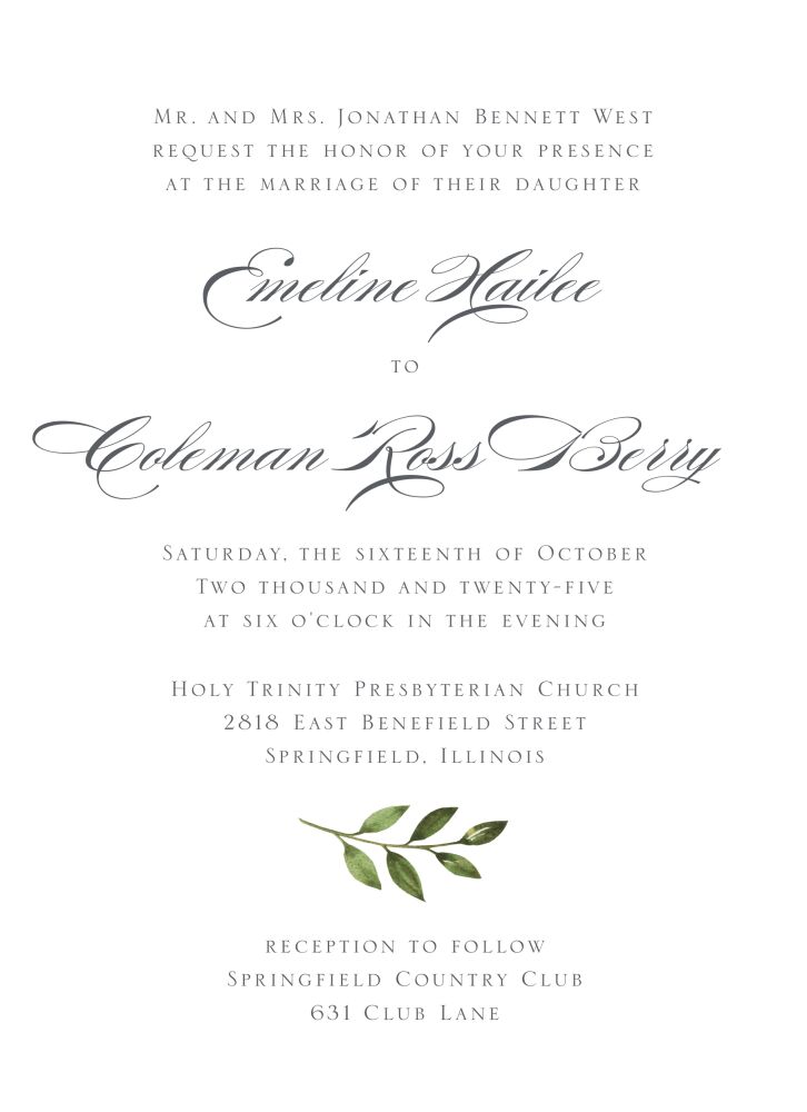 Twig Invitation