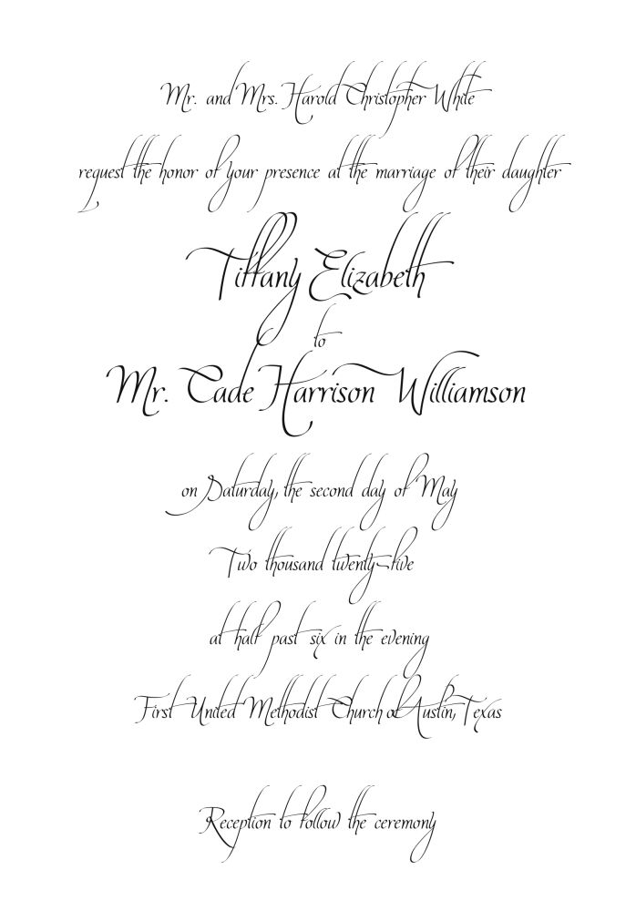 Calligraphy Invitation 