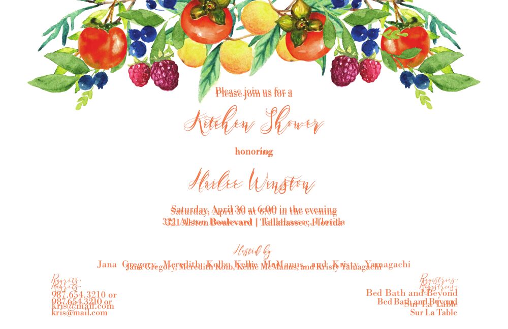 Fruitage Invitation