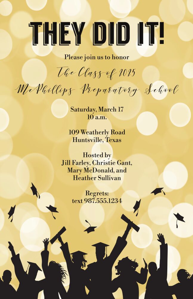 They Did It! Graduation Invitation