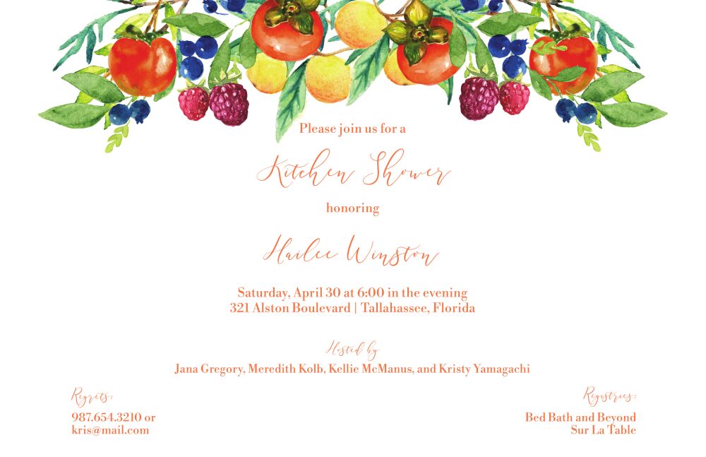 Fruitage Invitation