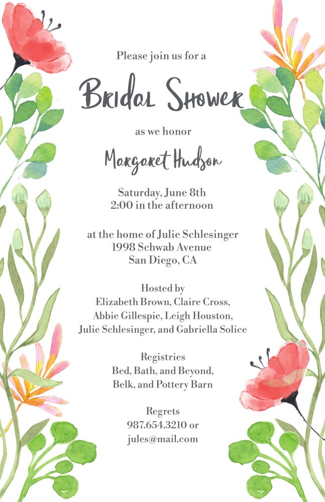 Floral Trail Invitation