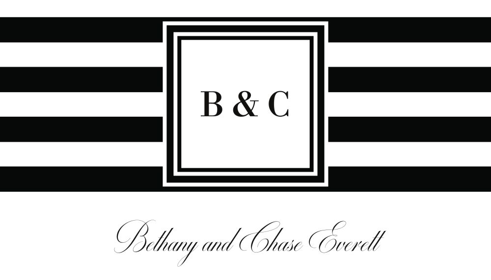 Black and White Stripes Enclosure Card