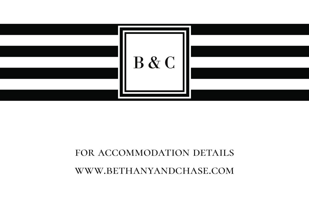 Black and White Stripes Insert Card 