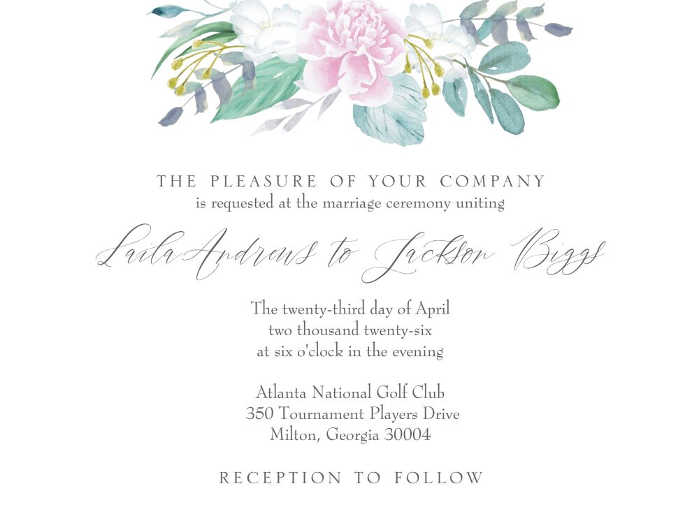 Tender Floral Invitation
