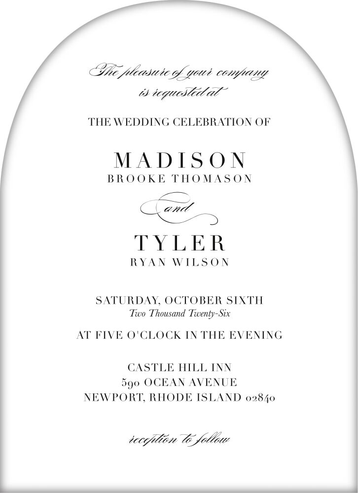 Uttermost Arch Shape Invitation