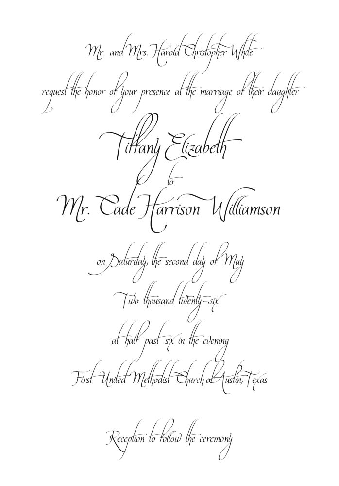 Calligraphy Invitation 