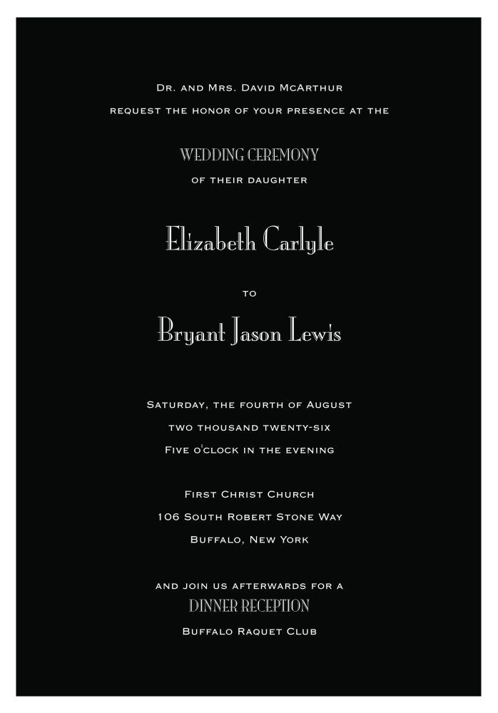 Black Svelte Invitation