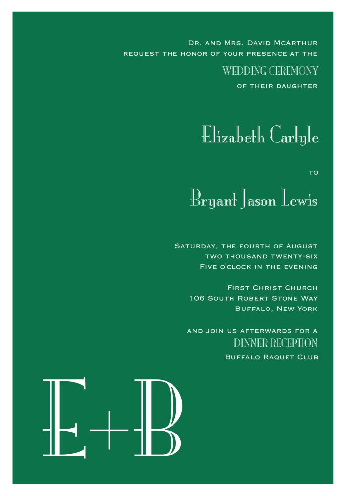 Green Svelte Invitation