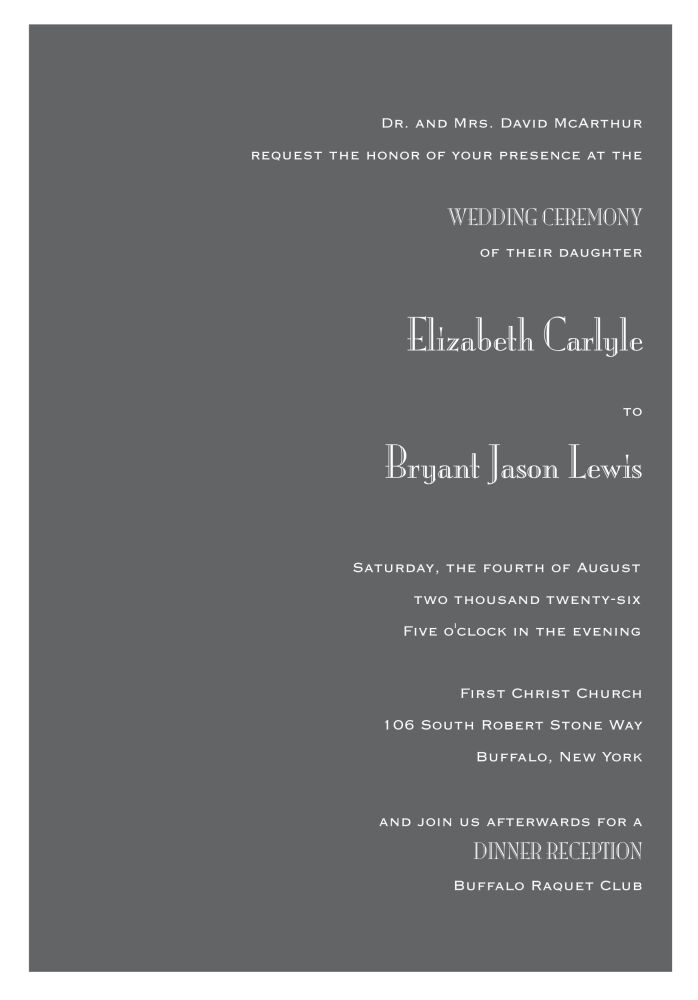 Grey Svelte Invitation