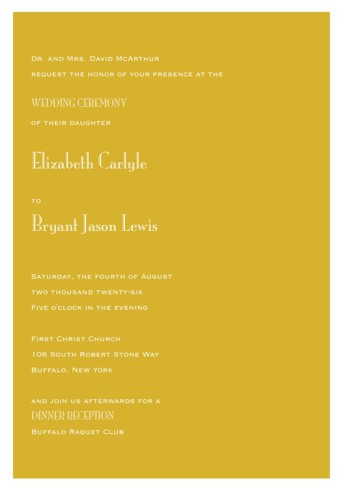 Gold Svelte Invitation