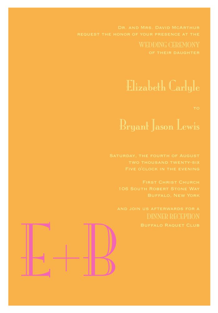 Peach Svelte Invitation