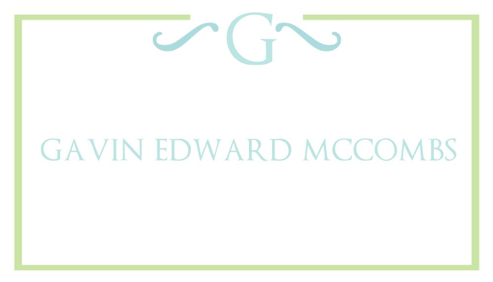 Green and Blue Initial Enclosure Card