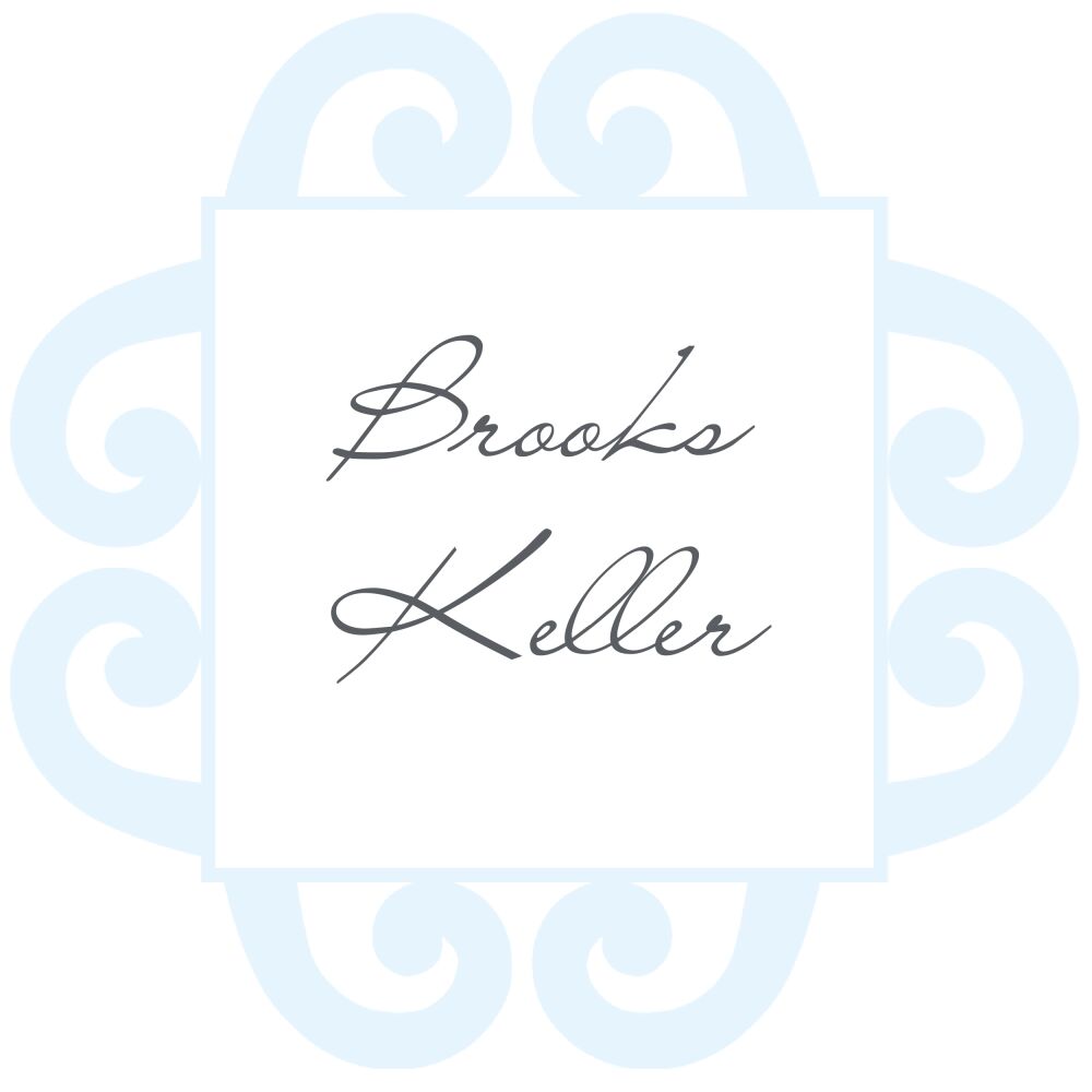 Elegant Blue Frame Square Enclosure Card