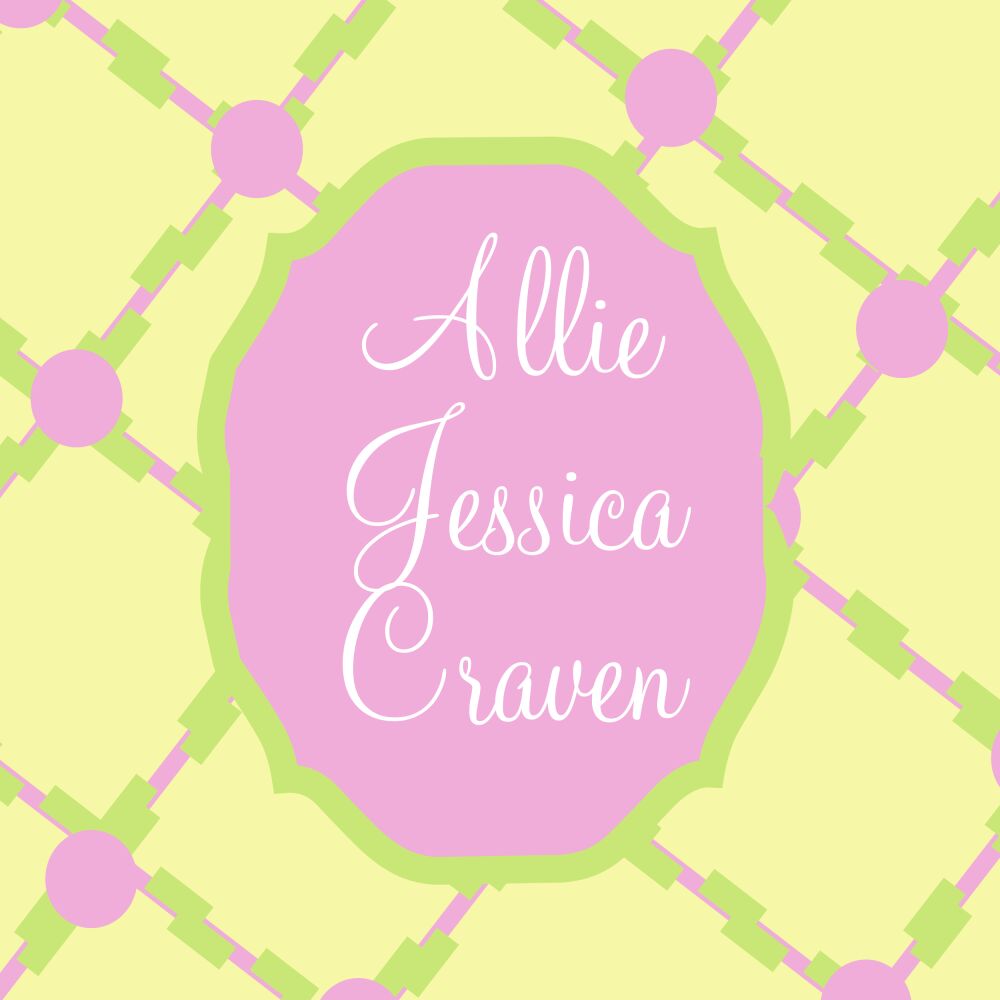 Pink lattice pattern enclosure card