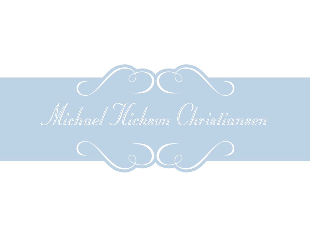 Blue Band Folded Notecard