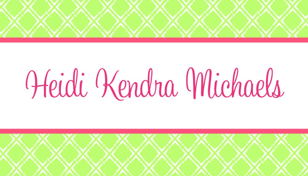 Hot pink and lime green gift sticker 