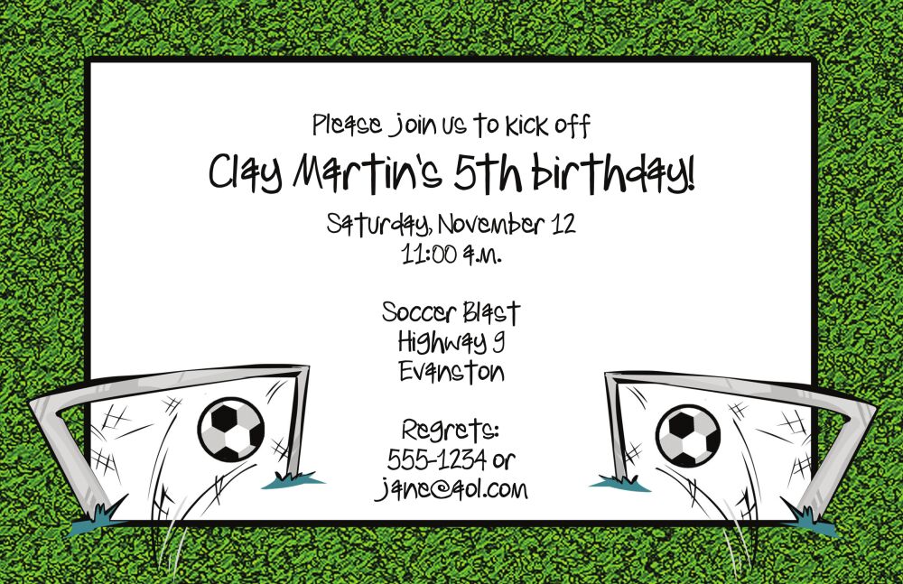 Soccer Field Invitation