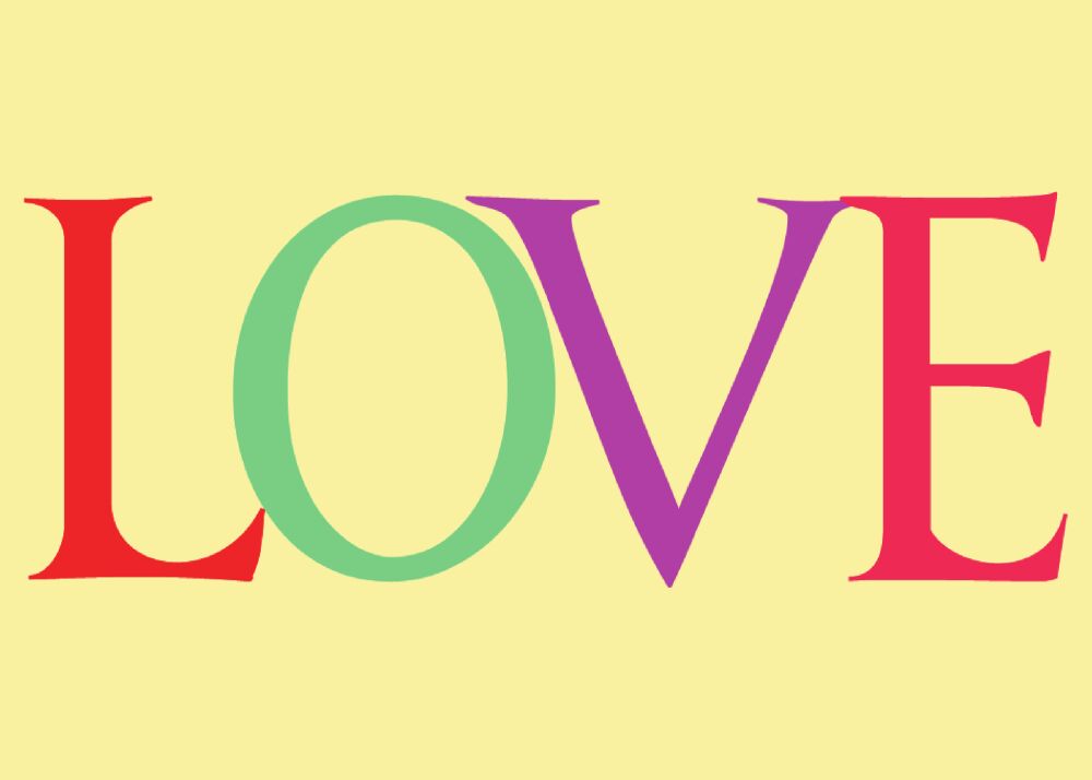 L-O-V-E Valentine Cards