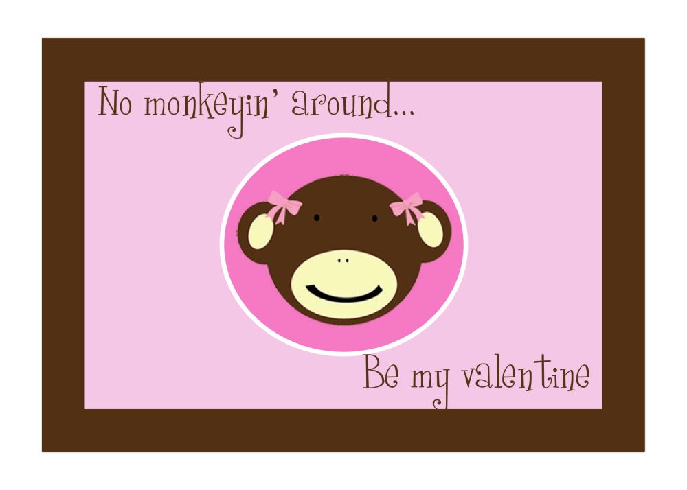 Monkey Valentine Cards