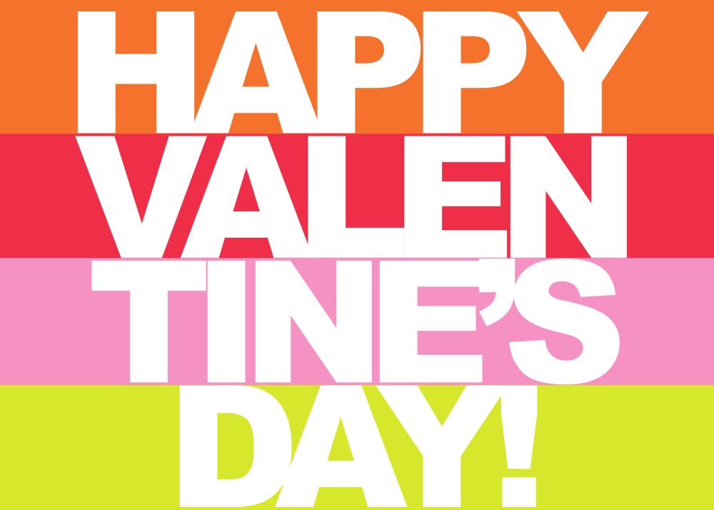 Bold stripes Valentine Cards