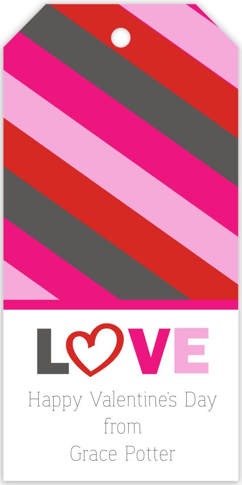 Bold Stripes Hanging Gift Tag