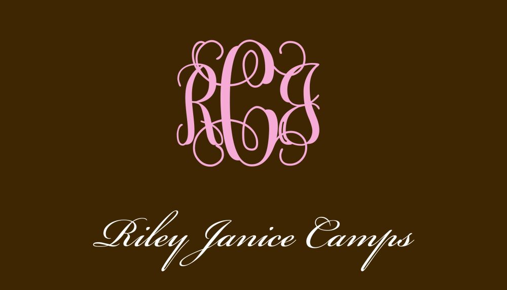 Pink Monogram Gift Sticker 