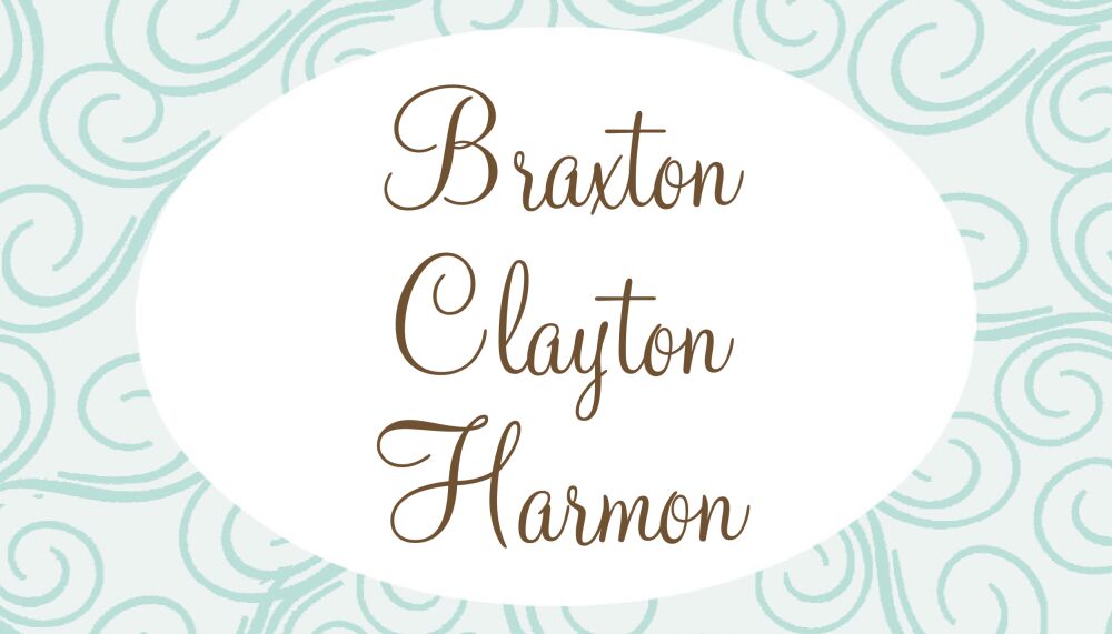 Blue Swirls Enclosure Card